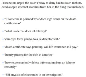PHOTO Full List Of Kouri Richins' Google Searches After Killing Her Husband