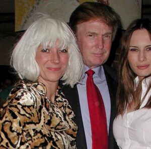 PHOTO Ghislaine Maxwell Wore A Wig To Disguise Herself When With Donald And Melania Trump
