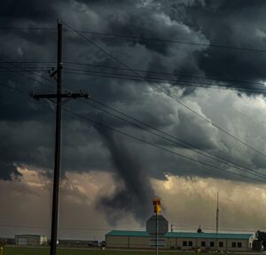 PHOTO Look How Dark The Clouds Were During Perryton Texas Tornado Touching Down In Town