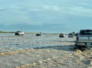 PHOTO Major Flooding With Water Across The Freeway On I-27 Near Tulia Texas