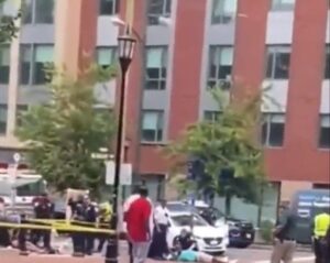 PHOTO Man Laying Unconcious On The Ground In Richmond VA After Mass Shooting