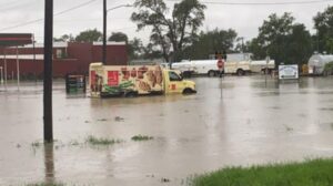 PHOTO Of Where Highway 87 Was Closed Down In O'Donnell Texas Over Significant Flooding On The Road