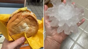 PHOTO Some Parts Of Texas Got Hail The Size Of A Regular Whataburger