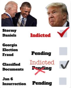 PHOTO Stormy Daniels Indicted Georgia Election Fraud Pending Classified Documents Indicted Jan 6 Pending Donald Trump Meme