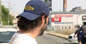PHOTO Tacony Philly Man Was Sporting A Chevrolet Hat While Talking About How Many L's The City Has Taken