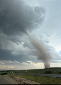 PHOTO Tornado Lifting From The Ground South Of Perryton Texas This Afternoon