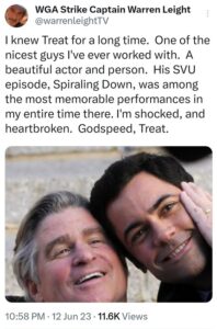 PHOTO Warren Leight Gives His Thoughts On The Shocking Passing Of Treat Williams