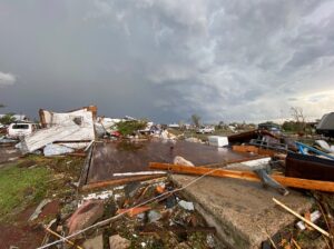 PHOTO What's Left Of Mobile Home Where Two People Who Were Inside It In Perryton Texas Died After It Was Hit By Tornado