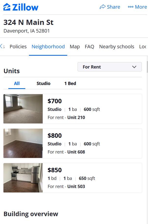 PHOTO Zillow Of Apartment Building In Davenport Iowa That Collapsed
