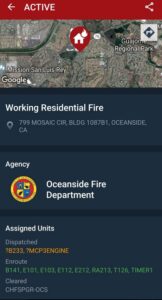 PHOTO Address Of House That Went On Fire In In Oceanside From Mission Fire