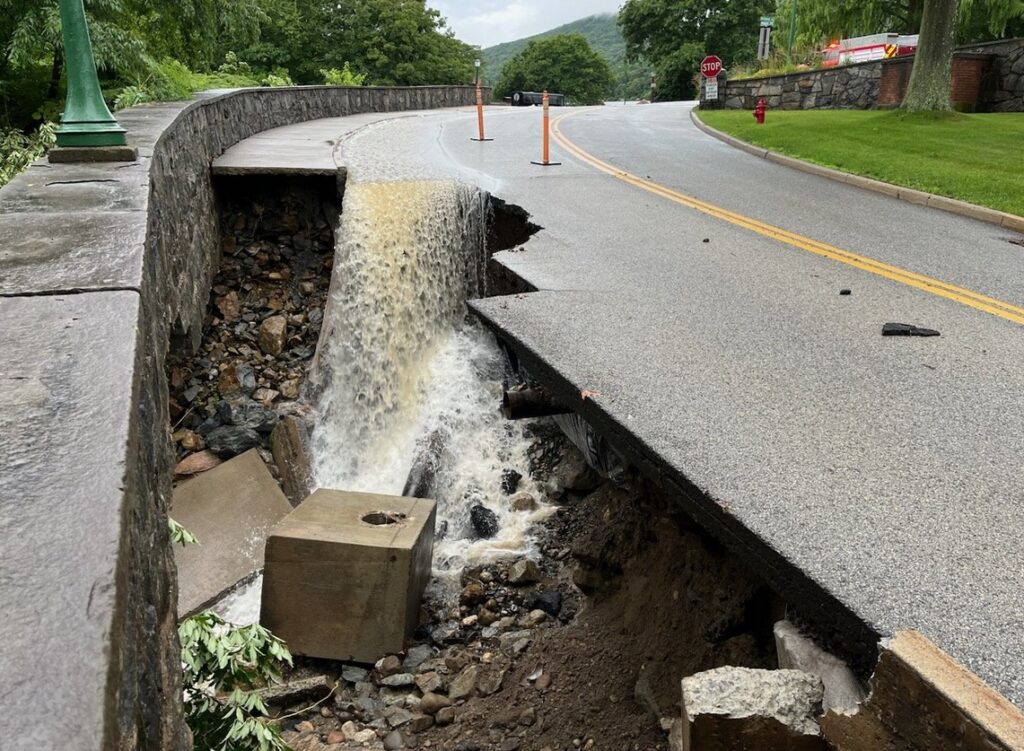 PHOTO All Roads In West Point New York Are Severely Damaged And