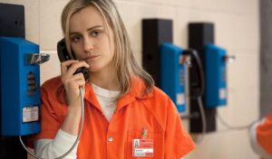 PHOTO Allison Mack Using The Prison Corded Phone During Free Time Meme