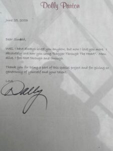 PHOTO Dolly Parton's Letter to Sinead O'Connor After Sinead Covered Dagger Through the Heart For Tribute Album