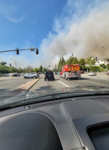 PHOTO Entire Walmart Parking Lot Was Cleared Due To Vegetation Fire At Mission And Frazee In Oceanside