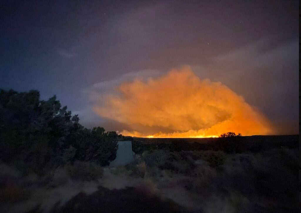 PHOTO Flames From York Fire Lit Up Mojave National Preserve Like Sun ...