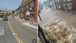 PHOTO Highland Falls Before And After Flooding