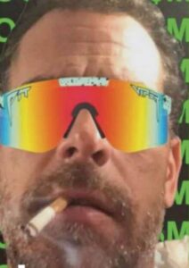 PHOTO Hunter Biden Smoking A Ciagarette With Cheap Sunglasses On