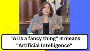 PHOTO Kamala Harris Trying To Explain What Artificial Intelligence Is When She Doesn't Know Meme
