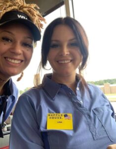 PHOTO Lana Del Rey Wearing Yellow Waffle House Employee Badge With Her First Name On It