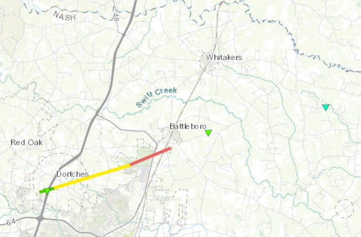 PHOTO Map Showing Dortches Tornado Path