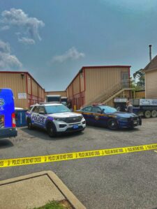 PHOTO Mobile Crime Lab Medical Examiner Law Enforcement And State Police Setup Shop At Omega Storage Where Rex Heuermann Had Stuffed Stored And Frequented It