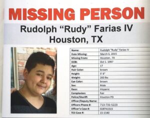PHOTO Of Rudy Farias' Missing Person Flyer