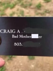 PHOTO Rex Heuermann's Brother Handed Out Business Card To His South Carolina Neighors That Say Bad Motherfcker With His Phone Number