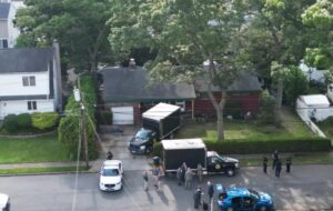 PHOTO The Police Presence Outside Rex Heuermann's House Is Tremendous