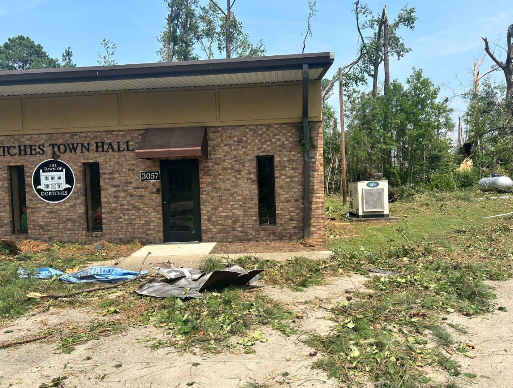 PHOTO What's Left Of Dortches Town Hall Building After Tornado