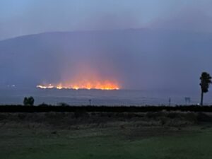 PHOTO All The Hawaii Wildfires Can Be Seen From The Town Of Kula Hawaii