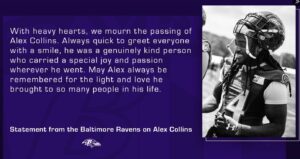 PHOTO Baltimore Ravens Statement On The Passing Of Alex Collins