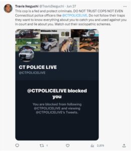 PHOTO Connecticut Police Account Blocked Travis Ikeguchi
