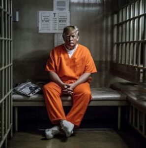 PHOTO Donald Trump Sitting In A Jail Cell