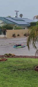 PHOTO Dude Laying On Floating Pool Toy In Cathedral City Above 5 Feet Of Water