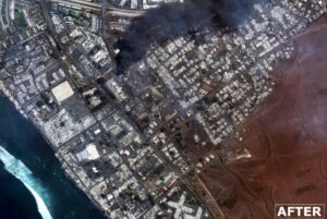 PHOTO Lahaina Square Shopping Center And Lahaina Banyan Court Park Both Burned To The Ground