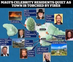 PHOTO List Of Celebrity Maui Residents That Are Keeping Quiet After Fires Burned The Whole City Down
