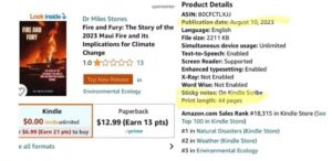 PHOTO Maui Fires Book On Amazon That Was Put Together In A Couple Days Only Has 44 Pages