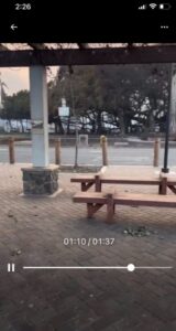 PHOTO Miraciously A Wooden Bench Is The Only Thing Standing In Lahaina After Concrete Was Badly Burned