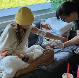 PHOTO Of Bella Hadid Getting Stuff Pumped Into Her Arm 24 Hours A Day For 100 Days To Recover