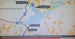 PHOTO Only Road Out Of Yellowknife Is HYWY 3 After Fire Closes In