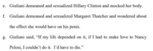 PHOTO Rudy Giuliani Openly Wondered What It Would Be Like For Margaret Thatcher To Hop On His P*nis And Said He Would Rather Die Than F*ck Nancy Pelosi