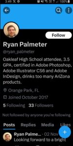 PHOTO Ryan Palmeter Bragged About Having 3.5 GPA And Being Certified In Adobe Photoshop