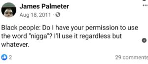 PHOTO Ryan Palmeter's Brother Admitting He's Racist