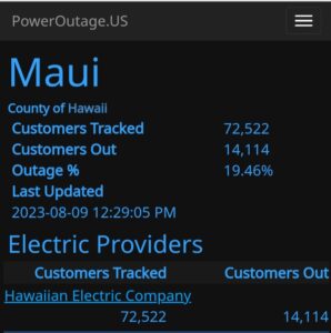 PHOTO Showing Where All The Power Outages Are In Maui And Hawaii