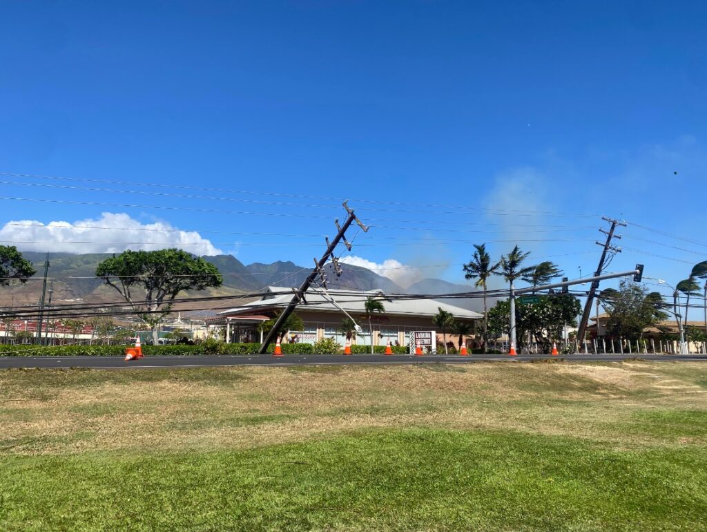 PHOTO Showing Why Power Is Out In Lahaina Power Lines Are Down All Over