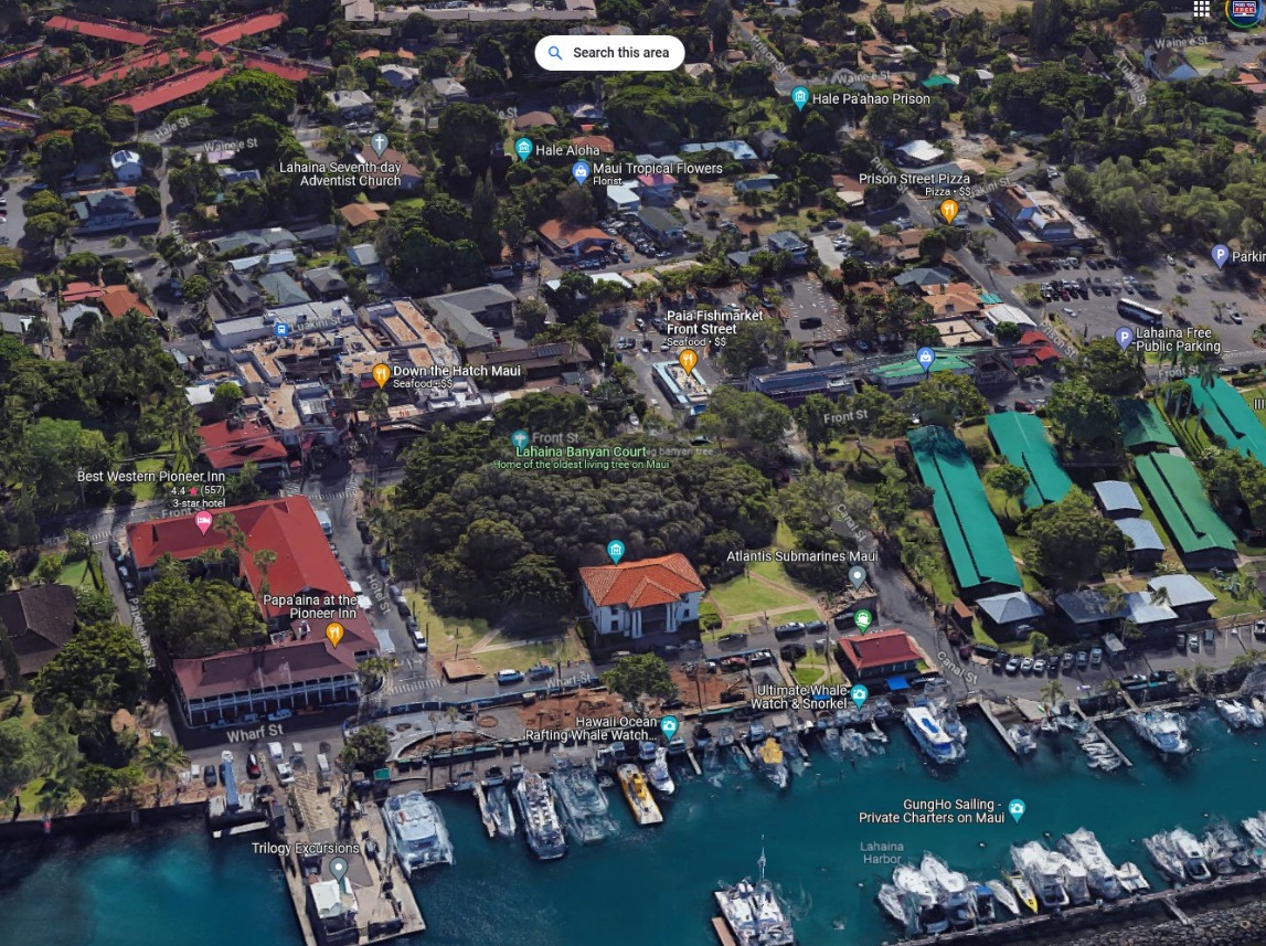 PHOTO Side By Side Before And After Wildfire Of Lahaina Maui