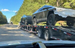 PHOTO Tesla Cybertrucks Spotted Being Towed In Arkansas Tuesday