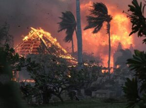 PHOTO Waiola Church Hall Roof Engulfed In Flames In Maui Hawaii