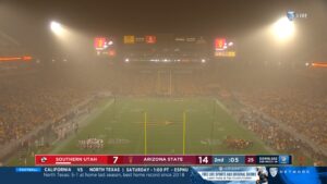 PHOTO Dust Storm Delays Southern Utah Vs Arizona State Game With No Visibility 