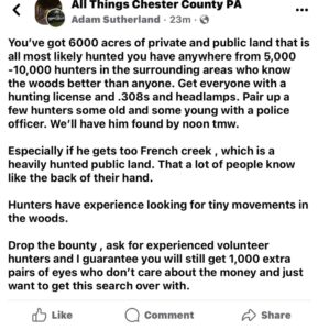 PHOTO Dude Thinks Hunters That Know The Land Need To Rally Together To Catch Danelo Cavalcante In The Brush